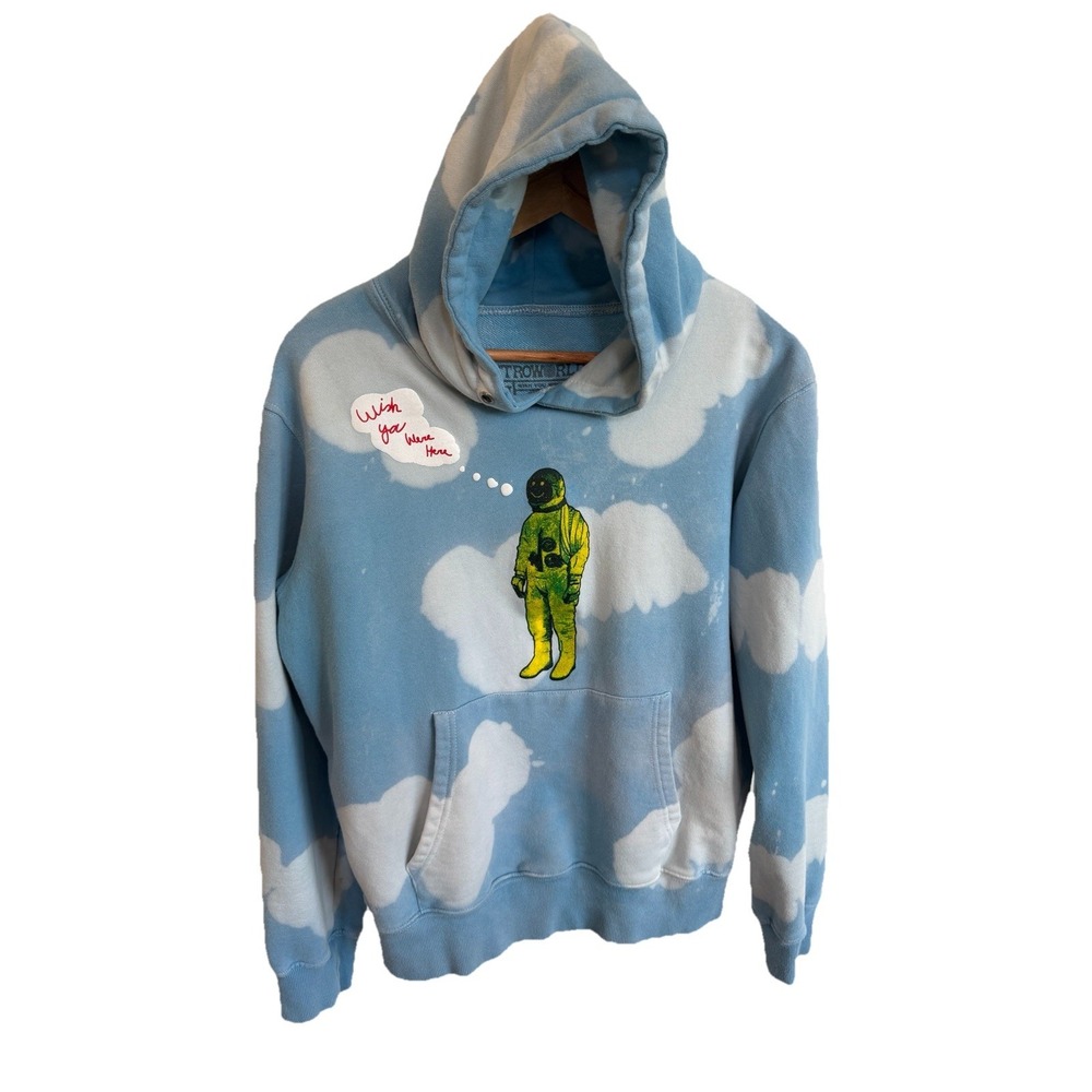 Travis Scott ASTROWORLD Hoodie Medium Tour Wish You Were Here Tie Dye Clouds